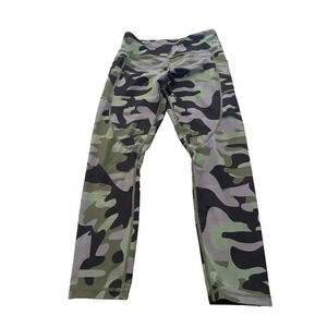 Zyia Active Green Skinny Camouflage Compression Leggings Size Large